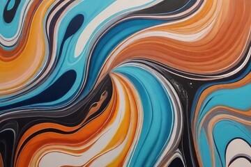 Obraz premium Exquisite Acrylic Flow Artwork: Mesmerizing Abstract Banner Design