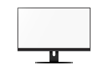 Computer monitor isolated on white background. Mockup monitor