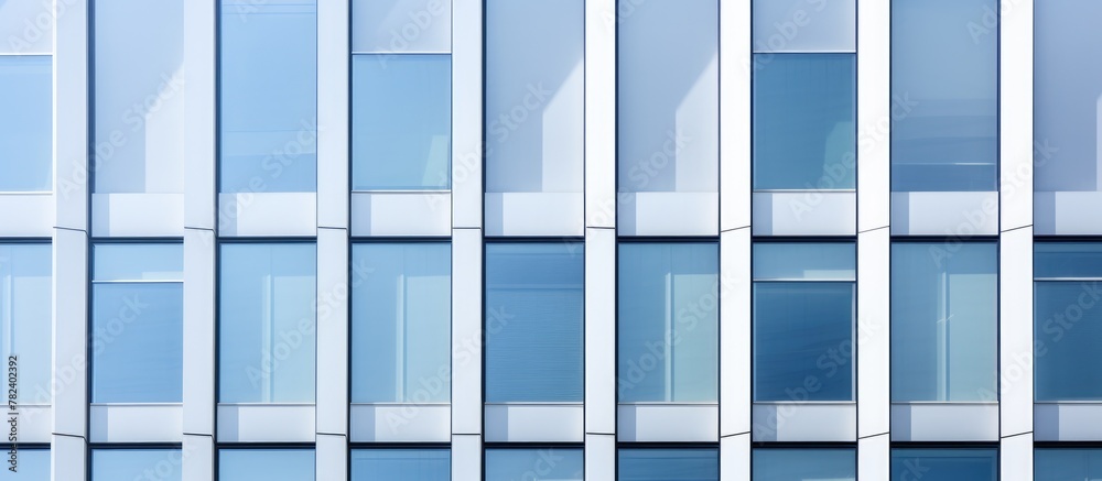 Poster many windows close up on building