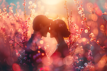 A romantic scene encapsulating the essence of love and intimacy, creating a perfect backdrop for the exploration of deep emotional connections and the tender moments shared between couples.