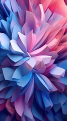 Vibrant Origami-Inspired Abstract Composition Generative AI