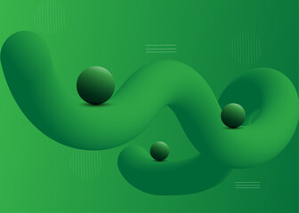 Green fluid background design.