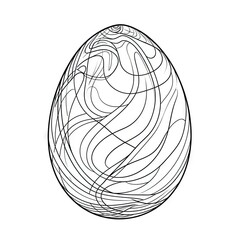 Minimalist Egg Line Art Generative AI