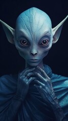 Captivating Alien Portrait in Avant-Garde Style Generative AI