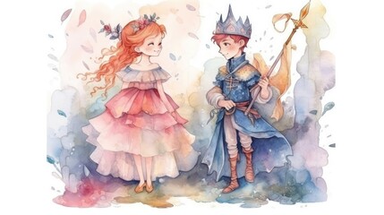 Magical Watercolor Fairy Tale Adventure Generative AI