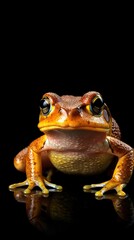 Naklejka premium Whimsical Frog Portrait in Bokeh Style Generative AI