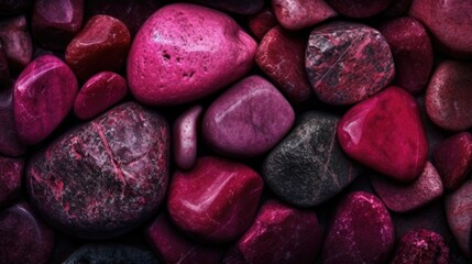 Vibrant Fuchsia Textured Stone Background Generative AI