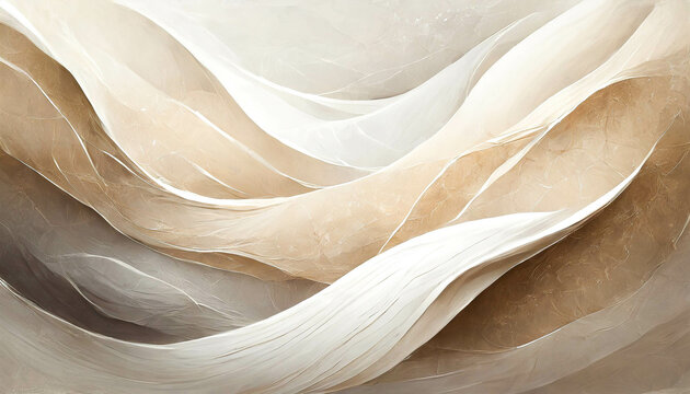 Abstract brown and white gray waves, background, texture. Abstrakcyjne brązowo biało szare fale, tło, tekstura. 