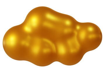 gold cloud. 3d rendering.	