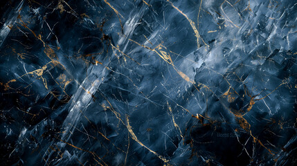 Shiny texture on polished navy blue marble, background, texture - obrazy, fototapety, plakaty