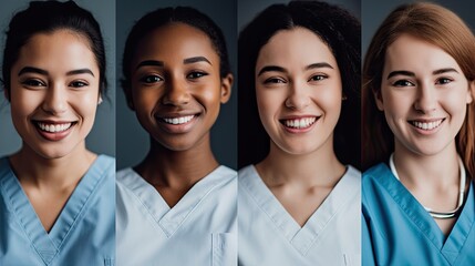 Diverse Healthcare Team Smiling Together Generative AI