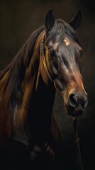 Photorealistic Painting of a Horse in Spotlight Generative AI