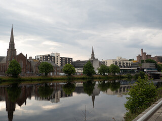 Naklejka premium Skyline de Inverness, Highlands, Escocia, Reino Unido