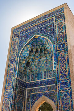 Exterior of the Gur-e Amir mausoleum of the Turco-Mongol conqueror Timur