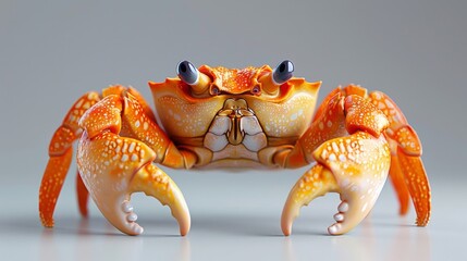 a close up of a crab with a large body - obrazy, fototapety, plakaty