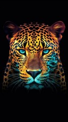 Vibrant Jaguar Abstract Art Generative AI
