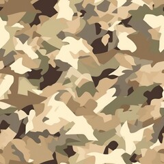 Striking Military Sand Camouflage Pattern Generative AI
