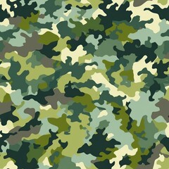 Soldier Blending into Woodland Camouflage Generative AI