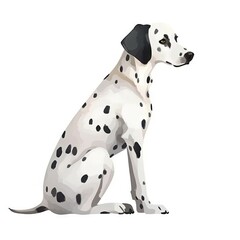 Serene Dalmatian Watercolor Painting Generative AI