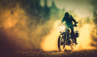 Ethereal Motorcycle Dreamscape Generative AI