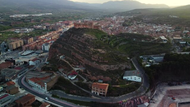Aerial view of Arnedo, famous touristic destination in La Rioja, Spain. High quality 4k footage