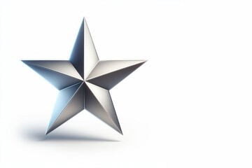 Close-up star on white background. Space for text.