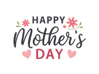 Fototapeta premium happy mother day lettering