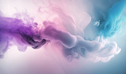 Ethereal Pastel Smoke Background Generative AI