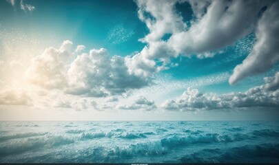 Ethereal Seascape with Dreamy Sky Generative AI