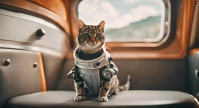 Cat with an exoskeleton.