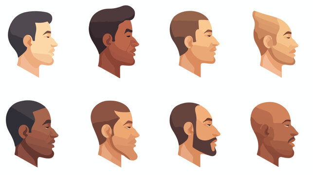 Cartoon human noses vector illustrations set. Diffe