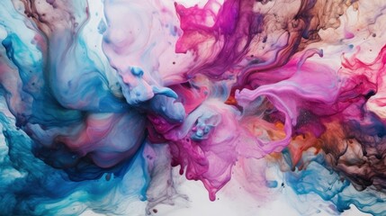 Colorful Marble Watercolor Backdrop Generative AI