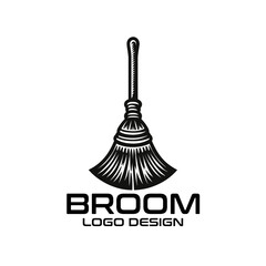 Broom Vector Logo Design