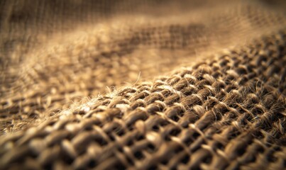 finely woven jute fabric closeup abstract background