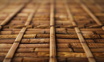 texture of finely woven bamboo matting