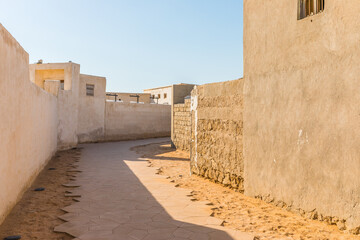 The desert coastal town (ghost town) of Jazeera Al Hamra includes a fort, three schools, an...