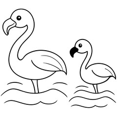 black swan vector illustration