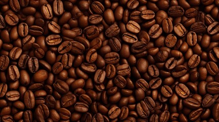 Obraz premium Aromatic Coffee Beans Background Wallpaper Generative AI