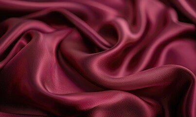 Obraz premium abstract background covered in sumptuous silk fabric in rich burgundy
