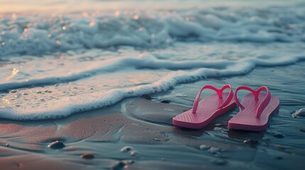 beach slippers.