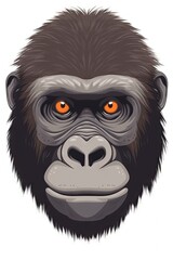 Cute and Sweet Gorilla Illustration Generative AI