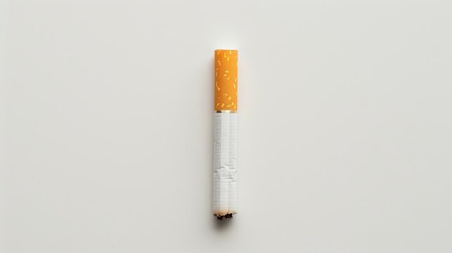 cigarette on white background.