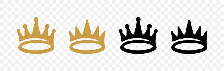Crown, corona, coronet, diadem and coronal, graphic design. King and queen, coronation, emperor, prince and princess, vector design and illustration