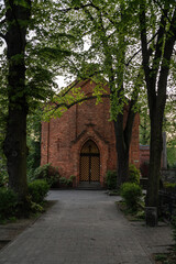 A church at the cemetery