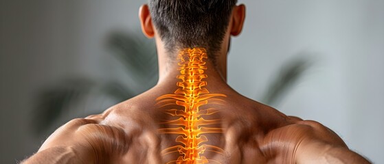 Man's Defined Back with Highlighted Spine - Artistic Anatomy Showcase. Concept Anatomy, Artistic Showcase, Highlighted Spine, Defined Back