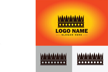 Crown logo icon King Royal Queen icon vector for business app silhouette Crown luxury fashion logo template