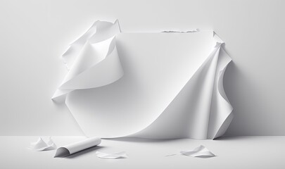 Ethereal Crumpled Paper Texture Art Generative AI