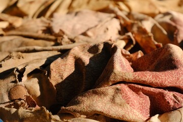 pile of old clothes, used clothes Garbage from the fabric