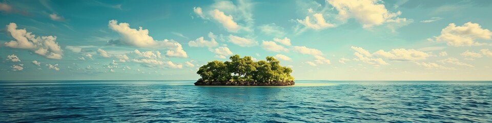 Fototapeta na wymiar island in the ocean.