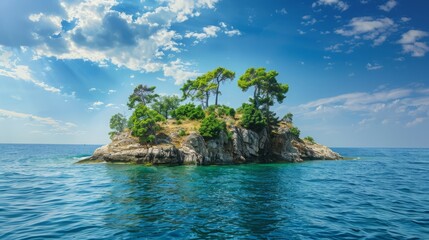 Fototapeta premium island in the ocean.